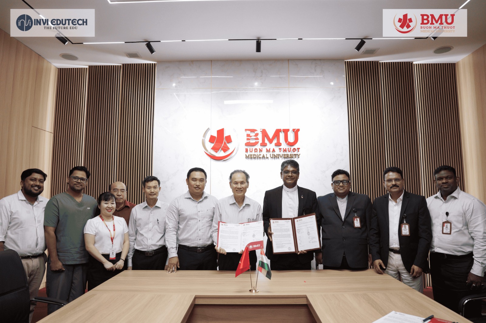 Representatives from BMU and Amala Institute of Medical Sciences at the working session